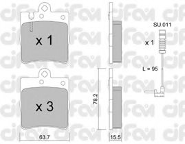 CIFAM 822-344-0K Brake Pad Set, disc brake